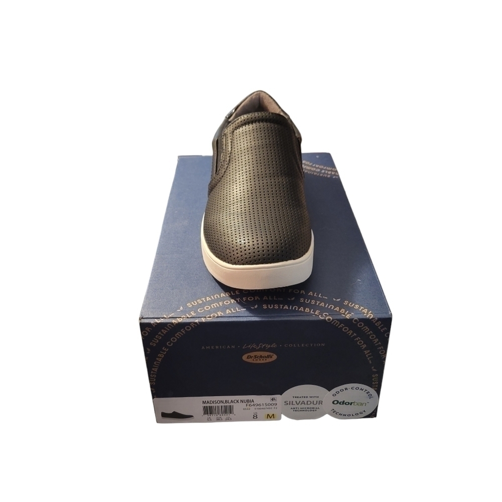 Dr. Scholl's Madison Slip-on Sneakers in Black Smooth •Size 8•NWT - Picture 2 of 12